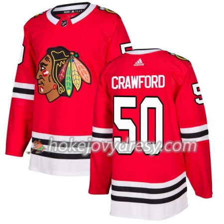 Pánské Hokejový Dres Chicago Blackhawks Corey Crawford 50 Červená 2017-2018 Adidas Authentic